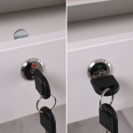 ΓΡΑΦΕΙΟ 6 Συρτάρια Μέταλλο Βαφή Άσπρο Επιφάνεια Απόχρωση Maple c533021
