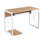 Repat Γραφείο Η Υ Μέταλλο Βαφή Άσπρο Melamine Απόχρωση Sonoma c533043