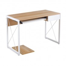 Repat Γραφείο Η Υ Μέταλλο Βαφή Άσπρο Melamine Απόχρωση Sonoma c533043