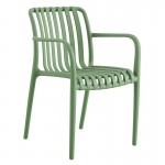 Moderna Πολυθρόνα Στοιβαζόμενη PP UV Protection Απόχρωση Πράσινο c533115