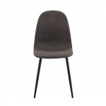 Cel Καρέκλα Μέταλλο Βαφή Μαύρο Ύφασμα Suede Γκρι c533170