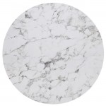 High Pressure Laminated Επιφάνεια Τραπεζιού Απόχρωση White Marble UV σετ 2τεμ c533177