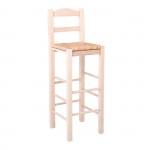 Sifnos Σκαμπό BAR με Πλάτη Οξιά Εμποτισμός Φυσικό Κάθισμα Ψάθα c533190