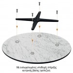 High Pressure Laminated Επιφάνεια Τραπεζιού Απόχρωση White Marble UV σετ 2τεμ c533199