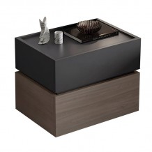 Vain Κομοδίνο 2 Συρτάρια Αποχρώσεων Sonoma Oak Grey με Αποσπώμενα χρωματικά Μέρη c533226