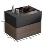 Vain Κομοδίνο 2 Συρτάρια Αποχρώσεων Sonoma Oak Grey με Αποσπώμενα χρωματικά Μέρη c533226