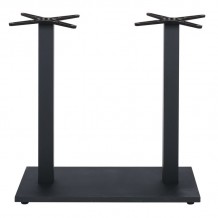 Βάση Τραπεζιού BAR Prato 70x40cm H 93cm Μέταλλο Βαφή Μαύρο με Ρεγουλατόρο 18Kg c533234