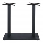 Βάση Τραπεζιού BAR Prato 70x40cm H 93cm Μέταλλο Βαφή Μαύρο με Ρεγουλατόρο 18Kg c533234