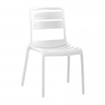 Siren Καρέκλα Στοιβαζόμενη PP UV Άσπρο 45x58x81cm c533253
