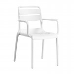 Siren Πολυθρόνα Στοιβαζόμενη PP UV άσπρο 54x58x81cm c533255