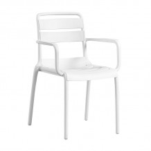 Siren Πολυθρόνα Στοιβαζόμενη PP UV άσπρο 54x58x81cm c533255