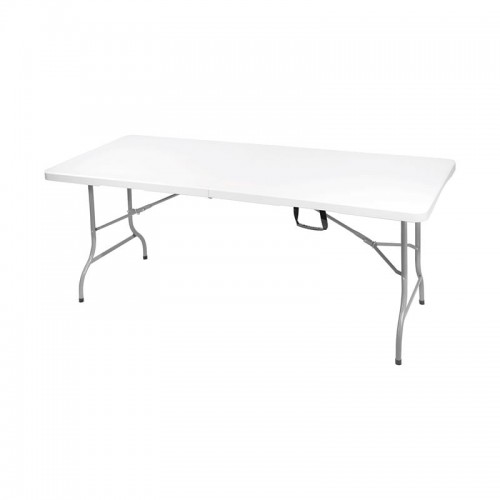 Soffio Τραπέζι Συνεδρίου Catering Πτυσσόμενο Βαλίτσα Μέταλλο Γκρι HDPE Άσπρο 35mm c533257