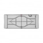 Soffio Τραπέζι Συνεδρίου Catering Πτυσσόμενο Βαλίτσα Μέταλλο Γκρι HDPE Άσπρο 35mm c533257