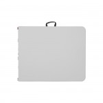 Soffio Τραπέζι Συνεδρίου Catering Πτυσσόμενο Βαλίτσα Μέταλλο Γκρι HDPE Άσπρο 35mm c533257