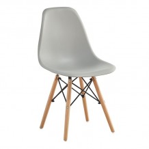 Legno Καρέκλα Τραπεζαρίας Κουζίνας Πόδια Οξιά Κάθισμα PP Γκρι Πλήρως K D c533264