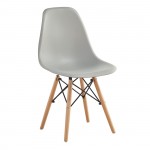 Legno Καρέκλα Τραπεζαρίας Κουζίνας Πόδια Οξιά Κάθισμα PP Γκρι Πλήρως K D c533264