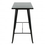 Intra Τραπέζι Bar Pro Μέταλλο Βαφή Μαύρο c533273