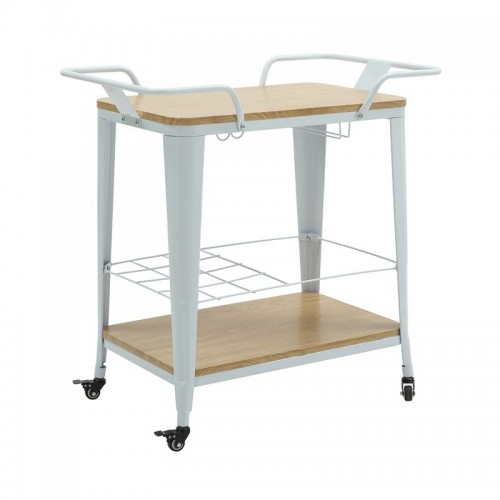 Intra Trolley Bar Pro Μέταλλο Βαφή Άσπρο MDF Απόχρωση Φυσικό c533275