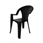 Fino Πολυθρόνα Τραπεζαρίας Κήπου Βεράντας PP Ανθρακί Στοιβαζόμενη c533276