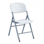 Soffio Καρέκλα Πτυσσόμενη Μέταλλο Βαφή Γκρι HDPE Άσπρο c533278