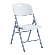 Soffio Καρέκλα Πτυσσόμενη Μέταλλο Βαφή Γκρι HDPE Άσπρο c533278