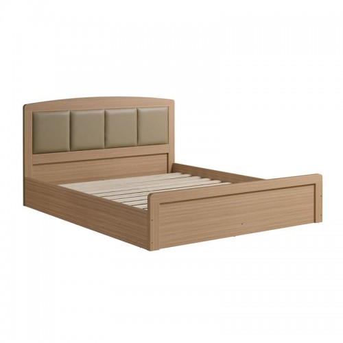Value Κρεβάτι Διπλό για Στρώμα 150x200cm Απόχρωση Sonoma Oak Κεφαλάρι Pu Μπεζ c533280