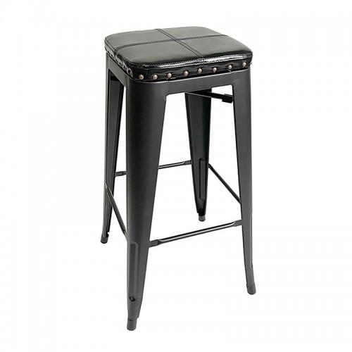 Intra Σκαμπό Bar Στοιβαζόμενο Μέταλλο Βαφή Μαύρο Pu Μαύρο c533293