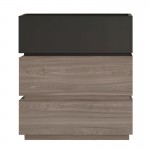 Vain Κομοδίνο 3 Συρτάρια Αποχρώσεων Sonoma Oak Grey με Αποσπώμενα χρωματικά Μέρη c533299