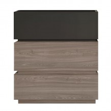Vain Κομοδίνο 3 Συρτάρια Αποχρώσεων Sonoma Oak Grey με Αποσπώμενα χρωματικά Μέρη c533299