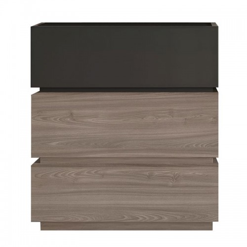 Vain Κομοδίνο 3 Συρτάρια Αποχρώσεων Sonoma Oak Grey με Αποσπώμενα χρωματικά Μέρη c533299