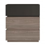 Vain Κομοδίνο 3 Συρτάρια Αποχρώσεων Sonoma Oak Grey με Αποσπώμενα χρωματικά Μέρη c533299