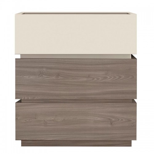 Vain Κομοδίνο 3 Συρτάρια Αποχρώσεων Sonoma Oak Cream με Αποσπώμενα χρωματικά Μέρη c533300