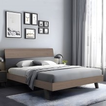 Vain Κρεβάτι Διπλό για Στρώμα 160x200cm Απόχρωση Sonoma Oak Grey c533301