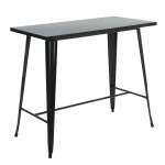 Intra Τραπέζι Bar Μέταλλο Βαφή Μαύρο c533308