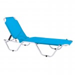 Crete Ξαπλώστρα Αλουμινίου Textilene Γαλάζιο Στοιβαζόμενη c533309