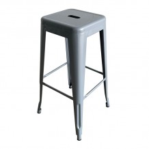 Intra Σκαμπό Bar Στοιβαζόμενο Μέταλλο Βαφή Γκρι c533324