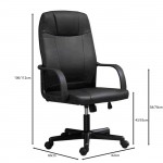 Πολυθρόνα Γραφείου Διευθυντή Pvc Μαύρο c533327