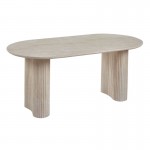Liam Τραπέζι Τραπεζαρίας ΜDF Απόχρωση Natural Stone c533409