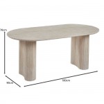 Liam Τραπέζι Τραπεζαρίας ΜDF Απόχρωση Natural Stone c533409