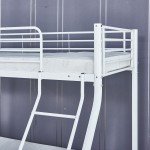 Doblo Κρεβάτι Κουκέτα Μέταλλο Βαφή Άσπρο για Στρώματα 140x190cm 90x190cm c533421
