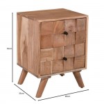 Puzzle Κομοδίνο Ξύλο Ακακία Φυσικό c533438