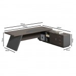 Maestro Γραφείο Δεξιά Γωνία Απόχρωση Grey Walnut c533469