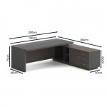 Avanzo Γραφείο Δεξιά Γωνία Απόχρωση Grey Walnut c533470