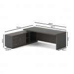 Avanzo Γραφείο Αριστερή Γωνία Απόχρωση Grey Walnut c533473