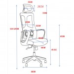 Πολυθρόνα Γραφείου Διευθυντή Mesh Μαύρο Ύφασμα Μαύρο c533476