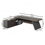 MAESTRO Γραφείο Αριστερή Γωνία Απόχρωση Grey Walnut c533481