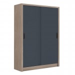 Vain Ντουλάπα Δίφυλλη Συρόμενη Αποχρώσεων Sonoma Oak Grey c533488