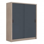 Vain Ντουλάπα Δίφυλλη Συρόμενη Αποχρώσεων Sonoma Oak Grey c533489
