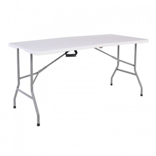 Soffio Τραπέζι Συνεδρίου Catering Πτυσσόμενο Βαλίτσα Μέταλλο Γκρι HDPE Άσπρο 35mm c533495
