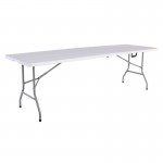 Soffio Τραπέζι Συνεδρίου Catering Πτυσσόμενο Βαλίτσα Μέταλλο Γκρι HDPE Άσπρο 43mm c533506